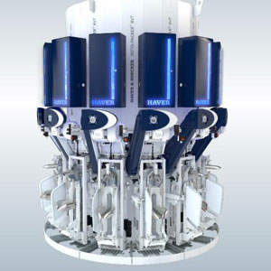 Карусельные фасовочные машины ROTO-Packer® c воздушной или турбинной подачей продукта, от 3 до 16 штуцеров